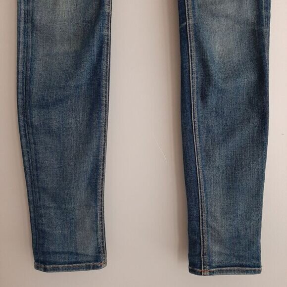 RAG & BONE \ Mid-Rise Skinny Destroyed Blue Jeans Sz 26 - Picture 4 of 16